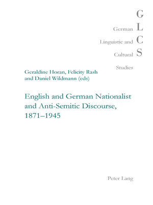 cover image of English and German Nationalist and Anti-Semitic Discourse, 1871-1945